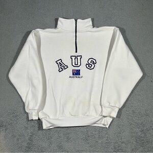 Vintage Purely Australian Clothing Co 1/4 Zip Sweatshirt Fleeced Men's XS #853